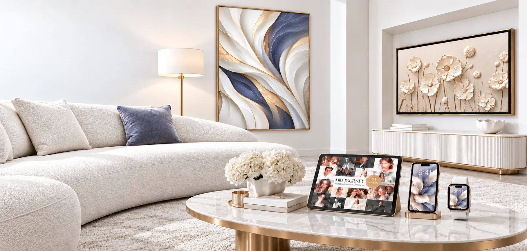 vanco-home-hero-modern-design-studio Vanco wall art, Frame TV, matching phone and watch, and AI image prompts