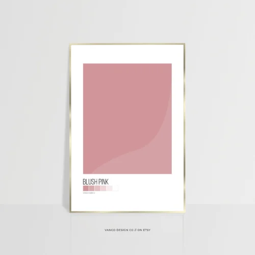 Pink Colour Block Wall Art